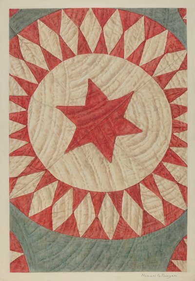 Stern- und Ring-Quilt von Manuel G. Runyan