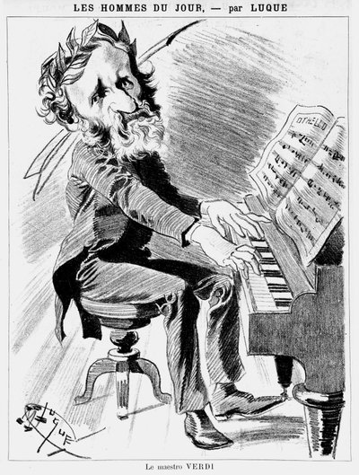 Karikatur von Verdi - von Luque von Manuel Luque