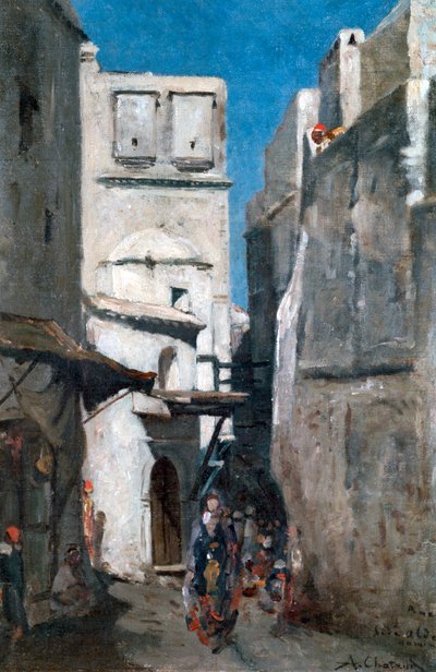 Straße in Algier von Marc Alfred Chataud