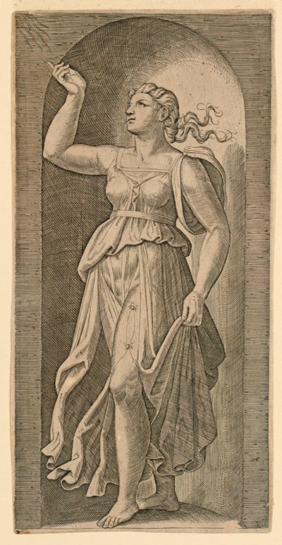 Allegorische Figur des Glaubens von Marc Antonio Raimondi