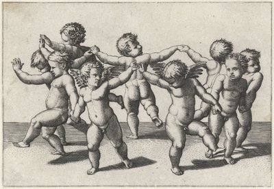 Tanzende Putti von Marcantonio Raimondi