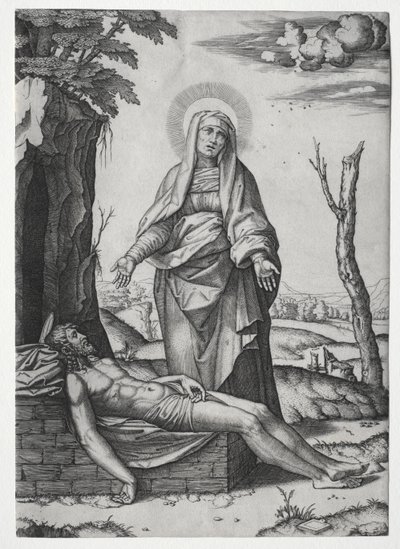 Die Pietà von Marcantonio Raimondi
