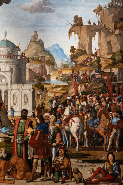 Anbetung durch die Weisen (Detail) von Marcello Fogolino