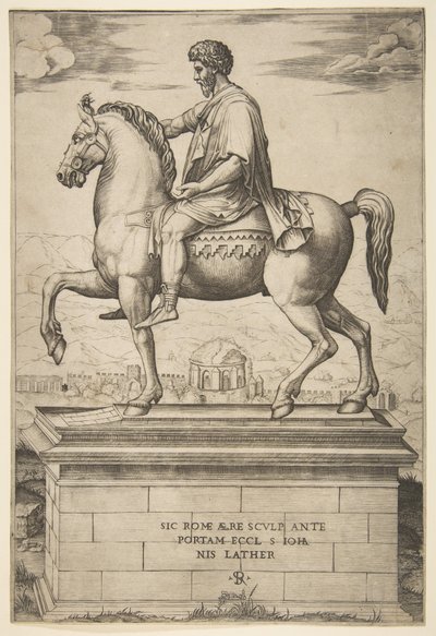 Reiterstatue von Marcus Aurelius, 1515-27 von Marco Dente