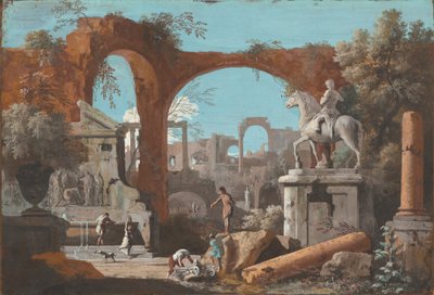 Ein Capriccio römischer Ruinen von Marco Ricci