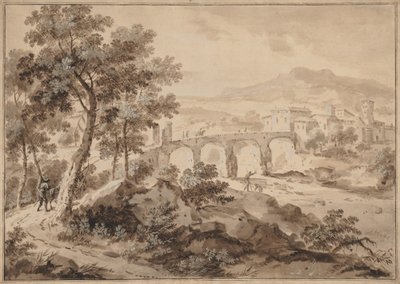 Landschaft mit Brücke von Marco Ricci