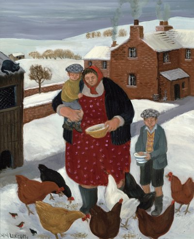 Hinterhof im Winter von Margaret Loxton