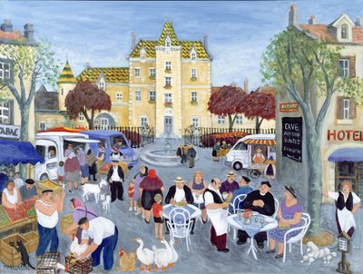 Marktplatz in Burgund von Margaret Loxton