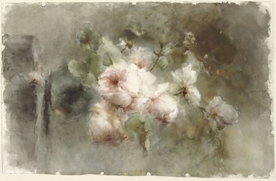 Eine Vase mit Rosen von Margaretha Roosenboom