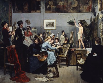 Das Atelier der Akademie Julian von Maria Konstantinova Bashkirtseva