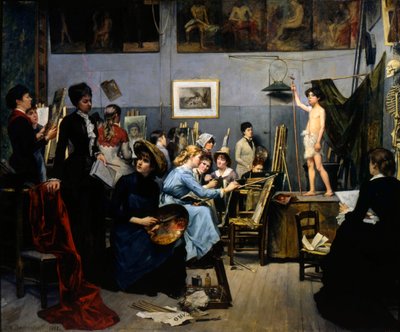 Das Studio von Académie Julian, 1881 von Maria Konstantinowka Bashkirtseff