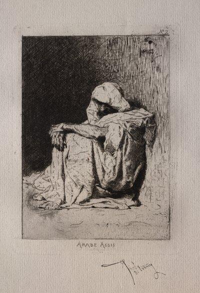 Sitzender Araber von Mariano Fortuny y Marsal