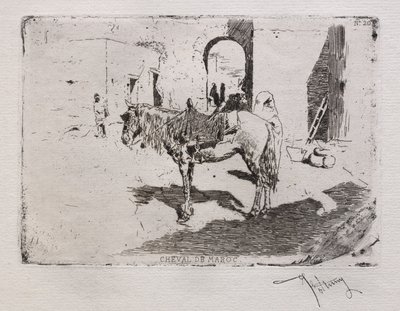 Pferd aus Marokko von Mariano Fortuny y Carbó