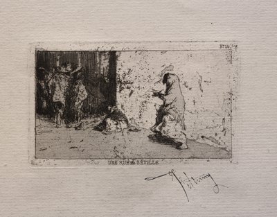 Eine Straße in Sevilla von Mariano Fortuny y Carbó