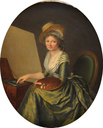 Selbstporträt mit Staffelei von Marie Elisabeth Lemoine