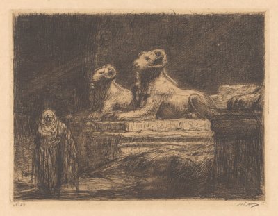 Ägyptische Tempelwächter von Marius Bauer (signed by artist)