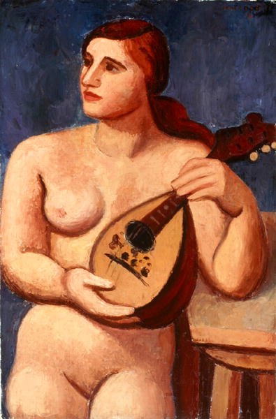 Akt mit Mandoline von Mark Gertler