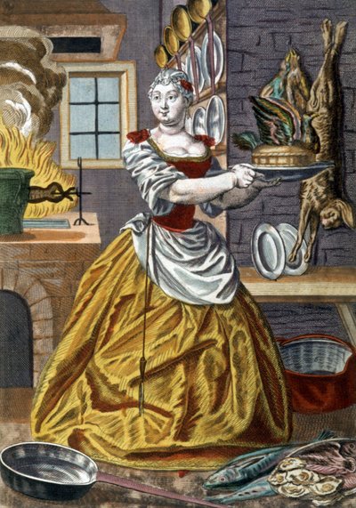 Ein Koch, um 1750 (Stich) von Martin Engelbrecht