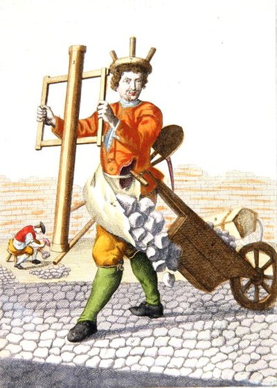 Ein Pflasterer von Martin Engelbrecht