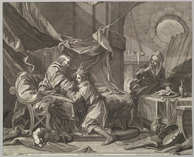 Isaak segnet Jakob, 18. Jahrhundert von Martin Gottfried Crophius