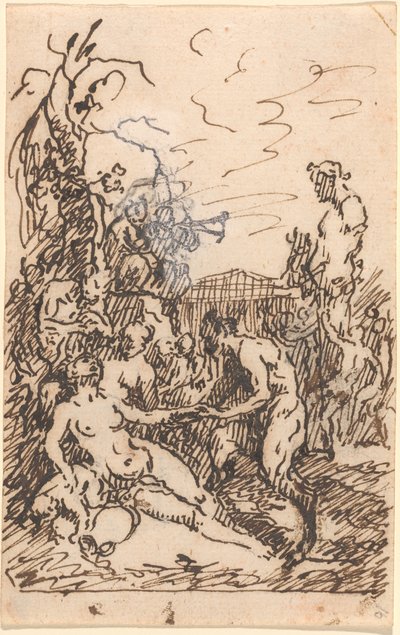 Satyrn und Nymphen von Martin Johann Schmidt