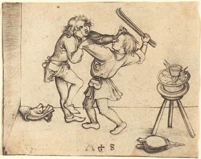 Kämpfende Lehrlinge von Martin Schongauer