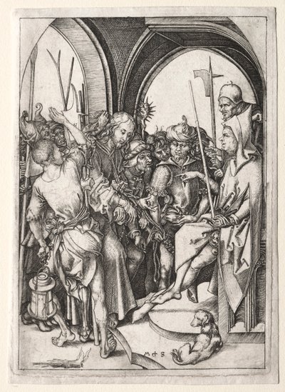 Christus vor dem Hohenpriester von Martin Schongauer