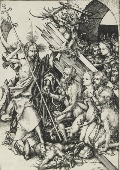 Christus in der Vorhölle, spätes 15. Jahrhundert von Martin Schongauer