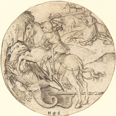 Heiliger Georg und der Drache von Martin Schongauer