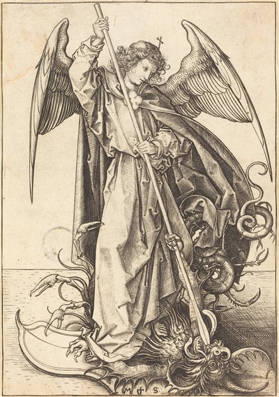 Heiliger Michael tötet den Drachen von Martin Schongauer