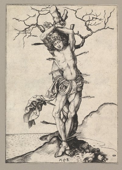 Heiliger Sebastian, ca. 1435-1491 von Martin Schongauer