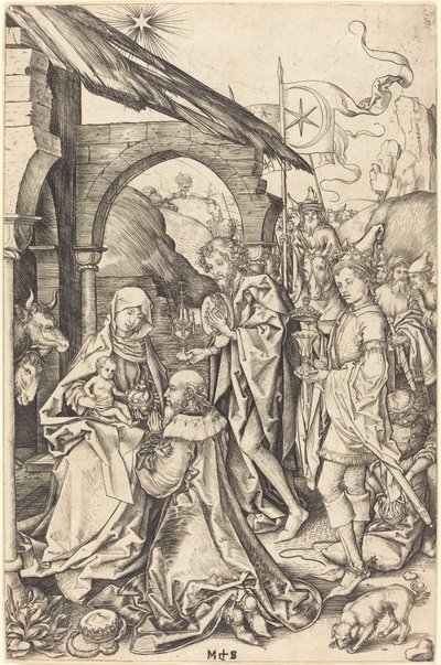 Die Anbetung der Könige von Martin Schongauer