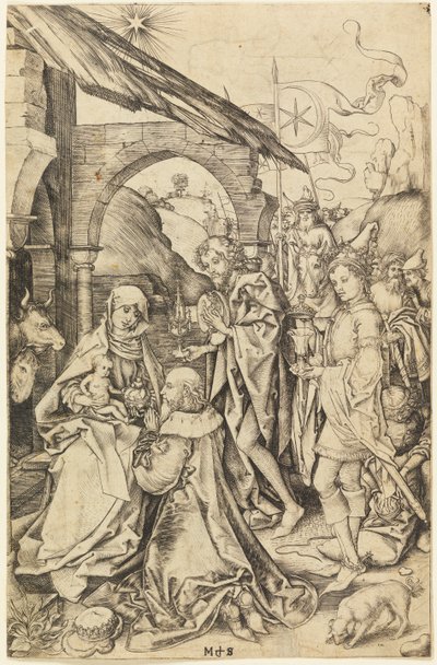 Die Anbetung der Könige von Martin Schongauer