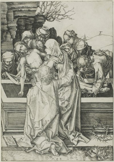 Die Grablegung, aus Die Passion von Martin Schongauer