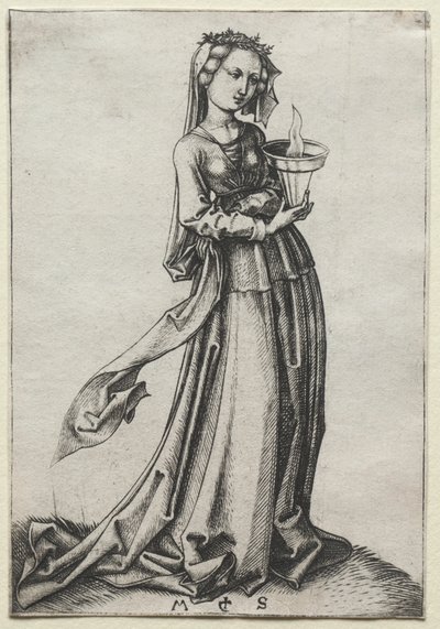 Die vierte kluge Jungfrau von Martin Schongauer