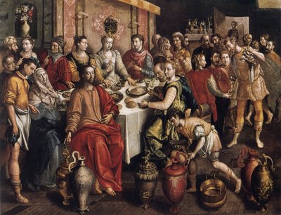 Die Hochzeit zu Kana, 1596-1597 von Maarten de Vos