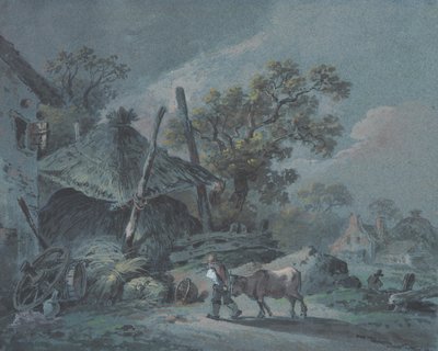 Bauernhof mit Heuschober von Martin von Molitor