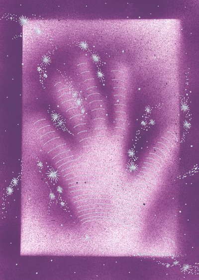 Galaxie und Silbersterne von Martina Konitzky
