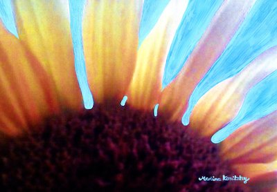 Sonnenblume und Sommerhimmel von Martina Konitzky