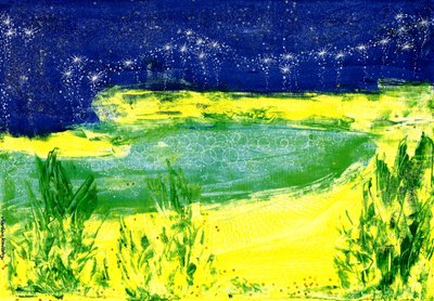 Sternenhimmel über dem See von Martina Konitzky