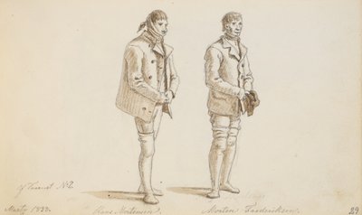 Zwei Gefangene aus dem Besserungshaus von Martinus Rørbye