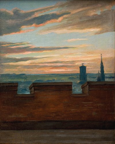 Ansicht von Kopenhagen bei Sonnenuntergang von Martinus Rørbye