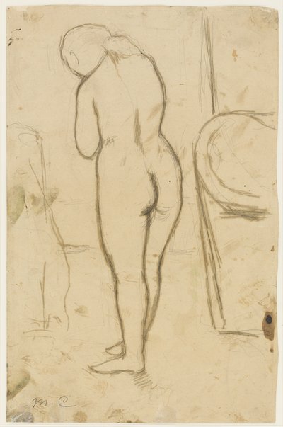 Zeichnung für "Stehender Akt" von Mary Cassatt