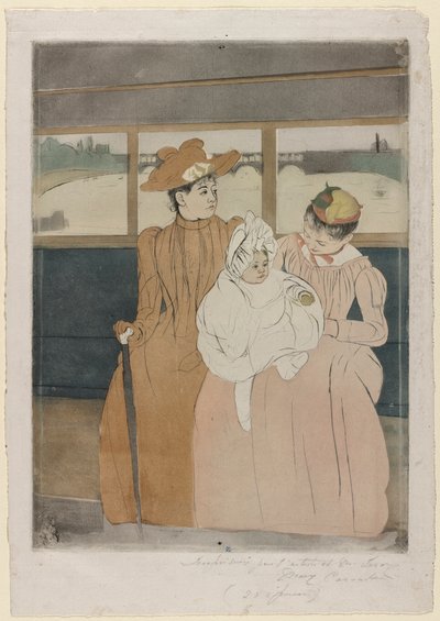 Im Omnibus, 1890-91 von Mary Cassatt