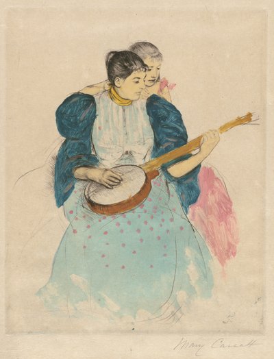 Die Banjo-Lektion, ca. 1893 von Mary Cassatt