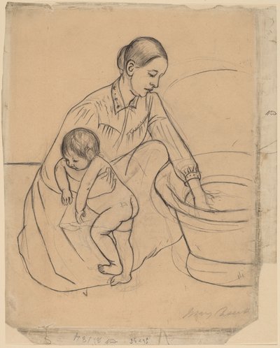 Das Bad (recto), 1890-1891 von Mary Cassatt