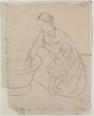 Das Bad [verso] von Mary Cassatt