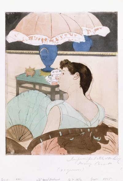 Die Lampe, 1890-91 von Mary Cassatt