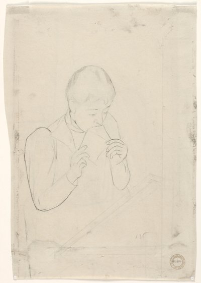 Der Brief verso, 1890-1891 von Mary Cassatt