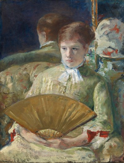 Frau mit Fächer, ca. 1878-1879 von Mary Cassatt